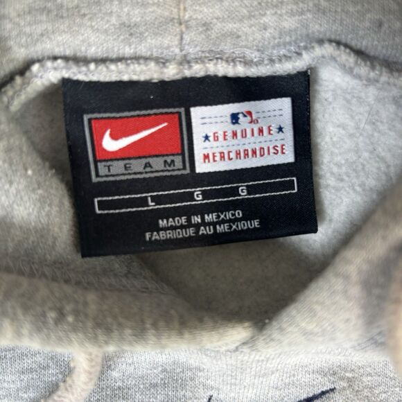 Vintage Nike New York Yankees Hoodie Sweatshirt Men Large Center Swoosh MLB Gray - Picture 2 of 7
